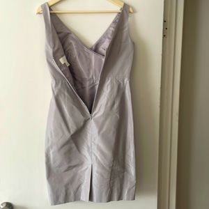 J Crew grey silk taffeta dress